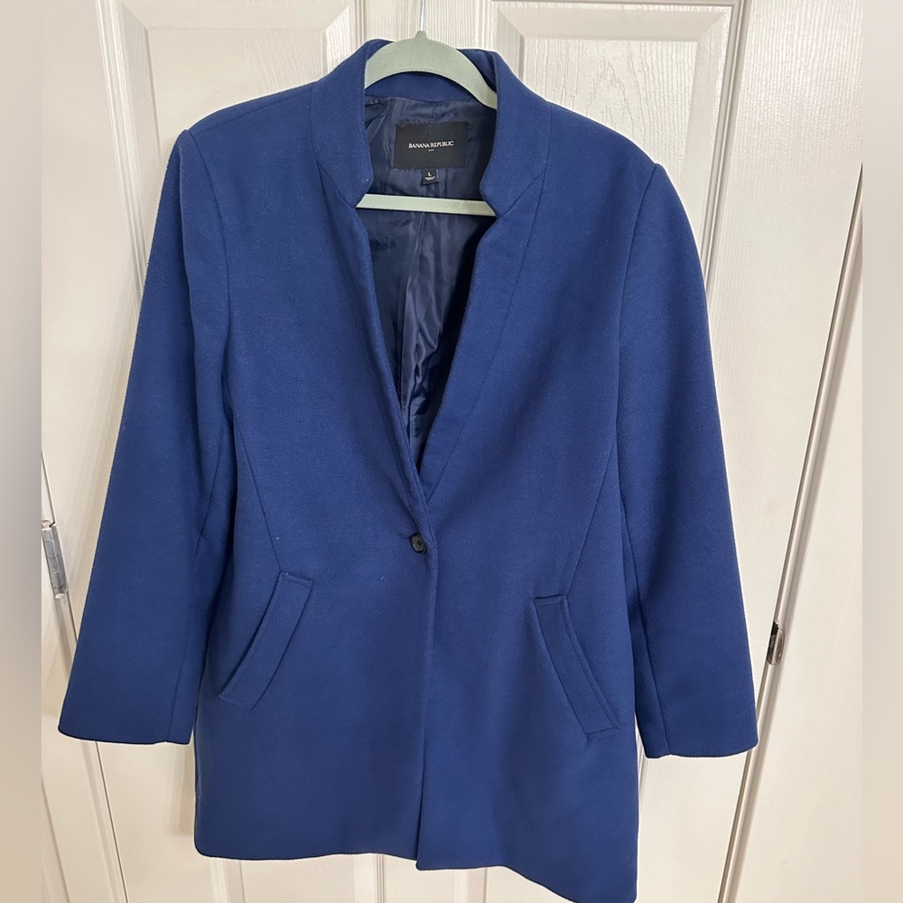 Banana Republic blue wool coat